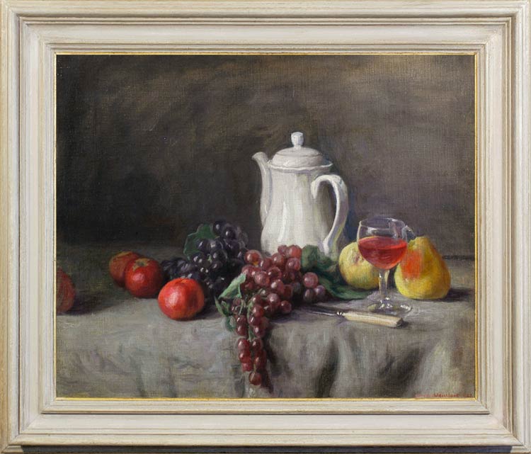 weissbort george the white coffee pot with fruit and wine